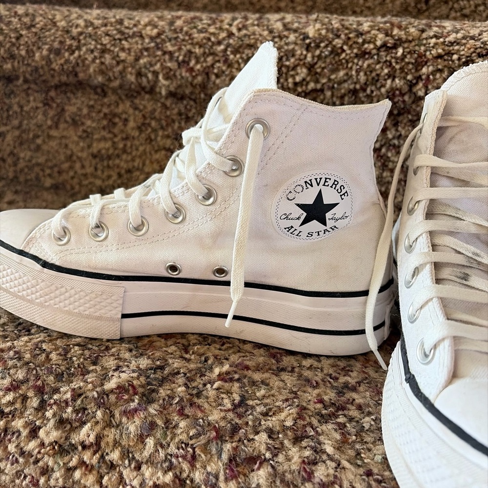 Converse All Star White Canvas High-Tops